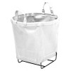 6 Bushel White Small Round Baskets