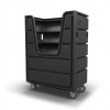 Bulk Container Cart - Forest Green - Stencil (1) - Cutaway - Poly Base