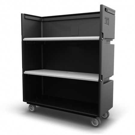 Convertible Shelf Bulk Cart - Metallic Silver Cool - Stencil (1) - Nylon Cover