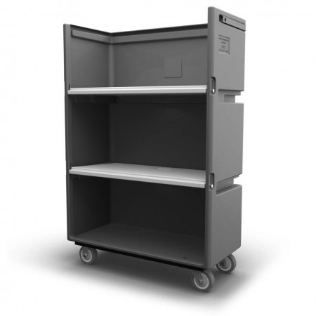 Convertible Shelf Bulk Cart - Black - Stencil (2) - Casters (8")
