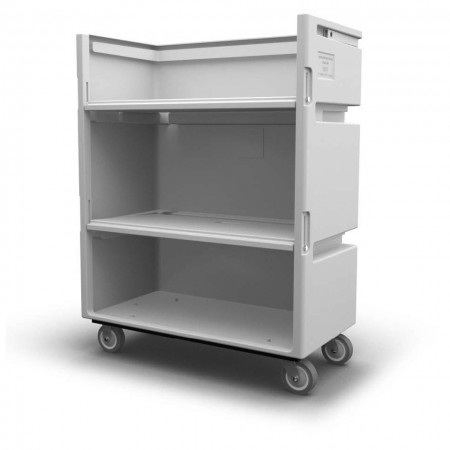 Convertible Shelf Bulk Cart - Forest Green - Stencil (1) - Nylon Cover - Casters (8")