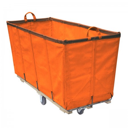 10 Bushel Orange Narrow Aisle Truck.