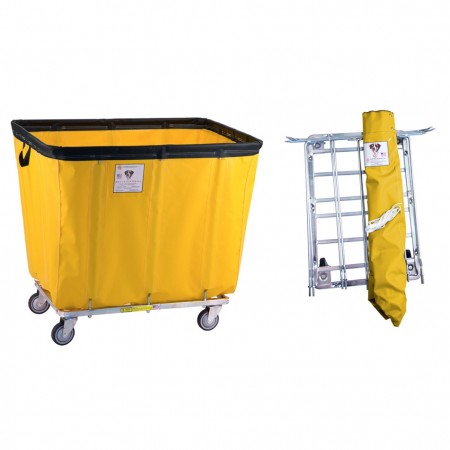 8 Bushel "UPS/FEDEX-ABLE" Vinyl Basket Truck, Yellow