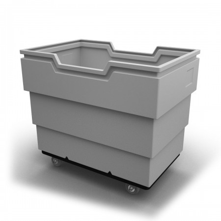 Utility Container Cart - Metallic Silver Cool - Forktubes