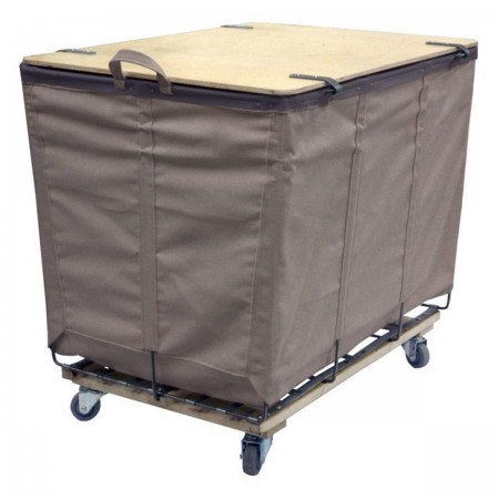 6 Bushel Grey Lockable Wood Covered Truck.