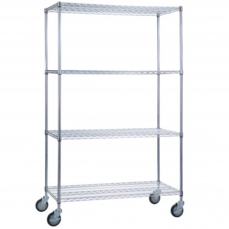 Linen Cart 18x36x68, 4 Wire Shelves