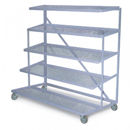 Distribution Rack with Overhead Shelf