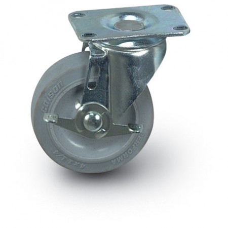 4" Quiet Rolling Swivel Caster + Brake