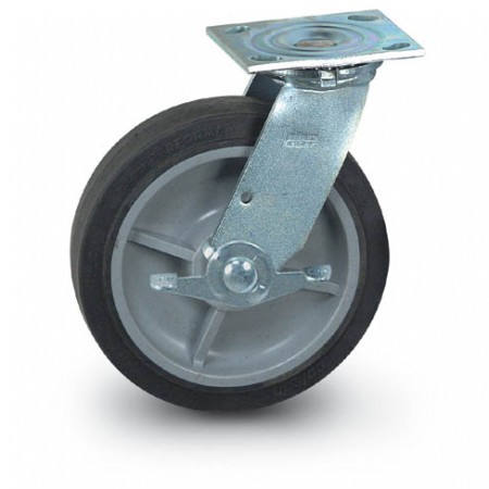 8" Quiet Rolling Swivel Caster + Brake