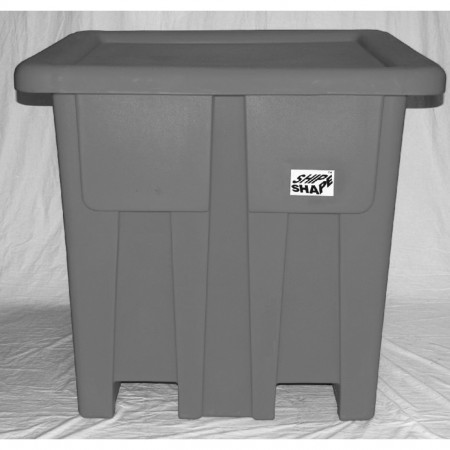 Bulk Container - Black - Stencil (1) - Lockable Cover - Drain Hole