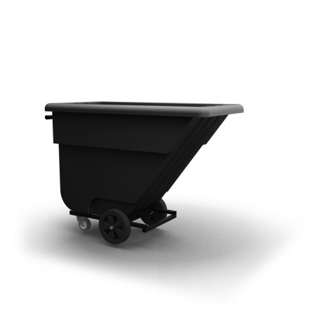 Tilt Truck 1/2 yard - Black - Cover - Drain Hole