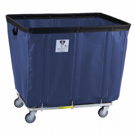 8 Bushel Permanent Liner Basket Truck w/ Antimicrobial Liner, Navy