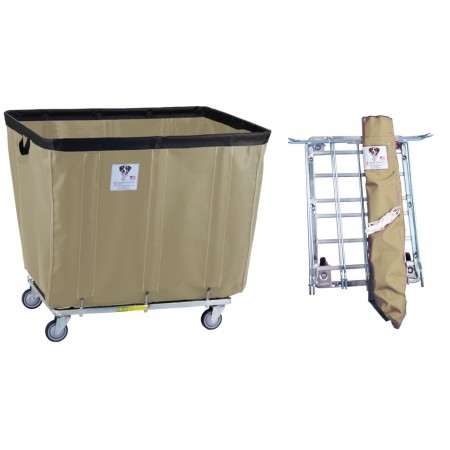 16 Bushel "UPS/FEDEX-ABLE" Vinyl Basket Truck, Beige