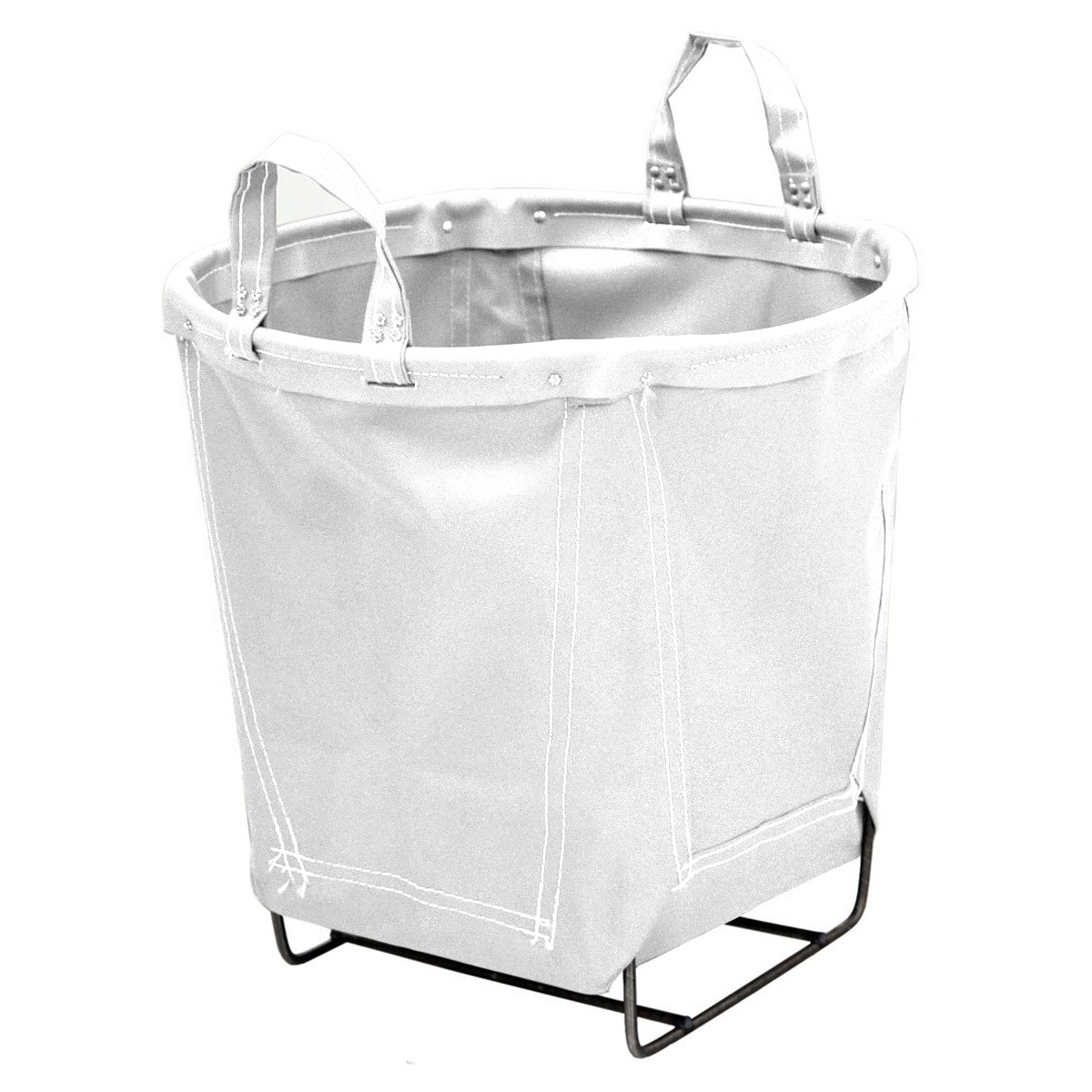 3 Bushel White Small Round Baskets