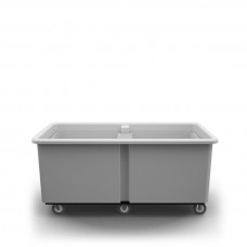Ergonomic Spring Bottom Platform Utility Cart - Brilliant Orange - Stencil (2)