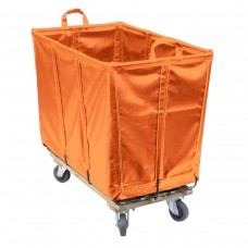 12 Bushel Orange Narrow Aisle Truck.