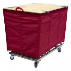 10 Bushel Burgundy Lockable Wood Covered Truck.