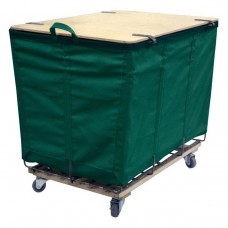 10 Bushel Green Lockable Wood Covered Truck.