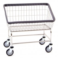 Chrome Large Capacity Front Load Wire Laundry Cart
