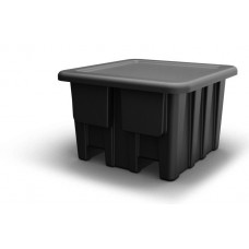Bulk Container - Black - Lockable Cover - Drain Hole