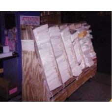Wooden Flat Mail Sortation Cart - 6 Compartments
