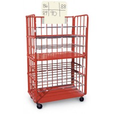 Red Transport Cart Scheme Placard - White