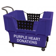 Ergonomic Purple Heart Collecting Donations Cart