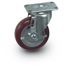 6" Polyurethane Swivel Caster + Brake