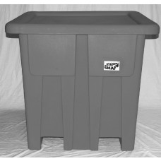 Bulk Container - Black - Stencil (2) - Lockable Cover - Casters