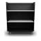 Convertible Shelf Bulk Cart - Black - Stencil (1) - Nylon Cover - Casters (8")