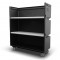 Convertible Shelf Bulk Cart - Black - Nylon Cover - Casters (8")