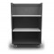 Convertible Shelf Bulk Cart - Black - Stencil (2) - Casters (8")