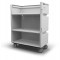 Convertible Shelf Bulk Cart - Forest Green - Stencil (1) - Nylon Cover - Casters (8")