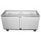 Ergonomic Spring Bottom Platform Utility Cart - Metallic Silver Cool