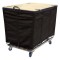 12 Bushel Black Lockable Wood Covered Truck.