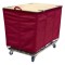 12 Bushel Burgundy Lockable Wood Covered Truck.