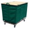 24 Bushel Green Lockable Wood Covered Truck.