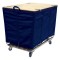 8 Bushel Navy Blue Lockable Wood Covered Truck.