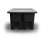 Bulk Container - Black - Stencil (2) - Lockable Cover - Drain Hole