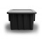 Bulk Container - Black - Stencil (2) - Lockable Cover - Drain Hole