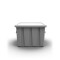 Bulk Container - Red - Stencil (1) - Casters